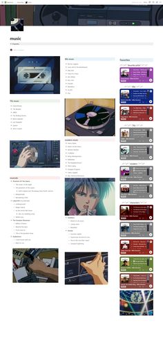 an image of a web page with many different things on it, including pictures and text