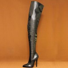 ad eBay - Find many great new & used options and get the best deals for Womens Fashion Sexy Pointy Toe Patent leather Over Knee Boots Party High Heels H at the best online prices at eBay! Free shipping for many products! Knee Boots Party, Over Knee High Boots, Thigh High Stiletto Boots, Party High Heels, Women's Over The Knee Boots, Pu Boots, Pu Heels, Pointed Toe Heels, High Heels Stilettos