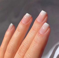 PRICES MAY VARY. 【Service Guarantee】If you have any questions about this short fake nails with gradient design, please feel free to contact us by Email. In case of transportation damage or quality problems, REPLACEMENT guarantee is provided. 【Eco-Friendly】Our french tip press on nails are made of environmentally friendly ABS resin material, which is non-toxic, tasteless and environmentally friendly. 【Package Contents】24 PCS Press on Nails & A Nail File & Jelly Glue Stickers.(Durability of jelly Dip French Ombre Nails, Natural French Tip Nails, Ombre French Manicure, Maquillage On Fleek, Milky Nails, Short Fake Nails, Casual Nails, Wedding Nails Design, Bride Nails