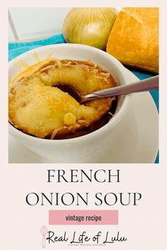 the french onion soup is ready to be eaten