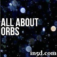 the words all about orbs are in white letters