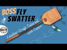 a fly swatter with the words boss fly swatter on it and an image of a