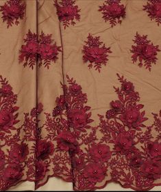 Burgundy 3d lace fabric Burgundy embroidery lace fabric By the 0.5yard fabric Burgundy wedding lace Burgundy Embroidery, 3d Beads, Wedding Lace, Burgundy Wedding, Embroidery Lace, Lace Weddings, Lace Fabric, Wedding Gown, Floral Lace