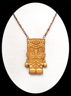 Small Frankenstien Monster Tiki Necklace | Tiki Pendant | Classic Horror Necklace | Wooden Monster N Tiki Monster, Tiki Necklace, Monster Necklace, Horror Necklace, Siren Design, Creature From The Black Lagoon, Tiki Tiki, The Black Lagoon, Tiki Art