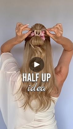 14K views · 1K reactions | Do you also love being a girl?💖👧🏼🎀…

Me too☺️

That’s why I love trying different hairstyles. It’s a great hobby and at the same time I can hopefully give you some inspirations so that you don’t always have to wear the same hairstyle.

Play with your hair. Even if it doesn’t look the same as mine, that’s not a problem.
☝🏼So I’ll tell you... the next time I do this hairstyle, it will look a little different on me too. And that is great! So we always have different hairstyles.

👉🏼If you like my tips and my positive energy, then don’t forget to save for later and follow for more☀️
.
You can get this pretty claw clip @jewellery.blossom 
.
.
.
#halfuphalfdownhairstyle #halfup #weddinghair #eleganthair #weddingguesthair #eleganthairstyle #prettyhair #hairtutoria Being A Girl, Wedding Guest Hairstyles, Great Hobbies, Half Up Half Down Hair, Save For Later, Half Up Hair, Different Hairstyles, Elegant Hairstyles, Claw Clip