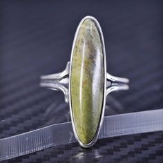 size 5, Native American southwestern sterling silver 925 handmade ring with vesuvianite, silver tested Metalsmithing Jewelry, Savannah Ga, Handmade Ring, Savannah, Silver 925, Halloween Shopping, Band Rings, Native American, Jewelry Rings