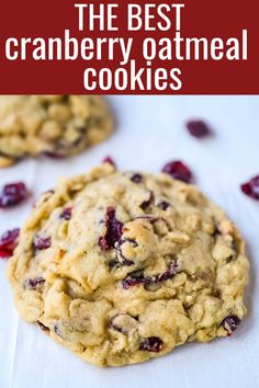 the best cranberry oatmeal cookies are made with only 3 ingredients