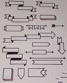 some arrows are drawn on a piece of paper