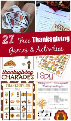 thanksgiving games and activities for kids