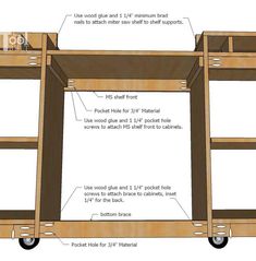 the plans for a diy kitchen island are shown in this image, with measurements