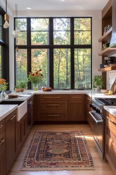 Kitchen Remodel Tips, Antique Wood Furniture, Modern Walnut Kitchen, Mid Century Modern Kitchen Remodel, Wooden Kitchen Furniture, Mid Century Modern Renovation, Organic Modern Kitchen, Mcm Kitchen