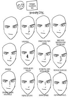 an anime character's face is shown in several different ways, including the eyes and nose