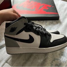 Air Jordan 1 Vintage Retro High Barons. Size Womens 7 / Youth 5.5. Worn Once, Didn’t Fit Me. 100% Authentic, Comes With Original Receipt. Comes With Crease Shields Inside That Can Be Removed If You Want. Has Grey Soles, Reflective Laces, Black And White Accents. Comes With Original Grey Laces, Never Used. Nike Jordan Shoes In Gray With Round Toe, Nike Jordan Shoes In Gray Lace-up, Gray High-top Jordan Shoes, Nike Jordan High-top Shoes In Gray, Nike Jordan Low-top Gray Shoes, Nike Gray High-top Sneakers With Round Toe, Gray Jordan Shoes With Round Toe, Casual Nike Jordan Shoes In Gray, Casual Gray Nike Jordan Shoes