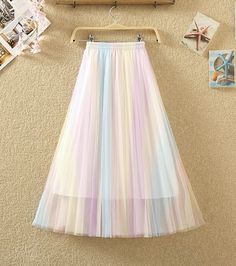 Cute rainbow color tulle skirtFabric: tulleColor: rainbow colorSize(cm): free sizelength 80 waist 60-85 Spring Pleated Tulle Skirt Fabric, Summer Tiered Flowy Tulle Skirt, Summer Flowy Tulle Skirt, Summer Tulle Pleated Skirt, Summer Rainbow Tulle Dress, Multicolor Tulle Skirt For Spring, Multicolor Tulle Skirt Summer Dresses, White Tulle Skirt For Summer, Rainbow Tulle Dress For Spring