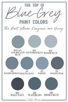 the top 10 blue grey paint colors