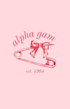 a pink shirt with a bow on it and the words, alpha game est 1909