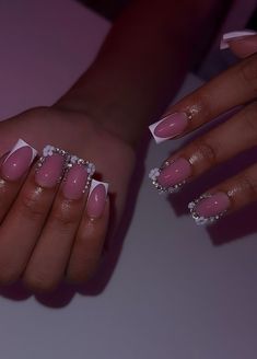 Basic Nails With Charms, Pink Short Acrylic Nails, Baby Pink Acrylic Nails, Girl Maintenance, Short Nails Inspo, Baby Pink Acrylic, Baby Pink Nails Acrylic, Italy Nails, Gradation Nails