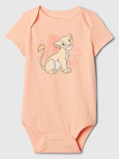 babyGap | Disney The Lion King Graphic Bodysuit | Gap Factory Fitted Short Sleeve Bodysuit For Playwear, Playful Short Sleeve Onesie With Cartoon Print, Summer Short Sleeve Bodysuit With Cartoon Print, Summer Cartoon Print Short Sleeve Bodysuit, Casual Short Sleeve Bodysuit For Playwear, Casual Short Sleeve Onesie With Graphic Print, Fitted Short Sleeve Bodysuit With Graphic Print, Playful Short Sleeve Bodysuit With Character Print, Fitted Graphic Print Short Sleeve Bodysuit