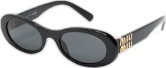 Trendy Black Oval Sunglasses, Oval Black Sunglasses With Gradient Lenses, Black Oval Sunglasses With Gradient Lenses, Casual Miu Miu Tinted Sunglasses, Casual Miu Miu Sunglasses With Tinted Lenses, Casual Miu Miu Sunglasses With Mirrored Lenses, Miu Miu Casual Sunglasses With Mirrored Lenses, Oval Frame, Sunglass Frames