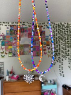 This Beaded Necklaces item by BeadedSunshinee has 300 favorites from Etsy shoppers. Ships from Newark, DE. Listed on Sep 11, 2024 How To Make Bff Necklaces Diy, Colorful Beaded Necklace, Bracelet Colors, Seed Bead Choker, Sun And Moon Necklace, Best Friend Couples, Bff Necklaces, Bead Choker, Necklace Ideas