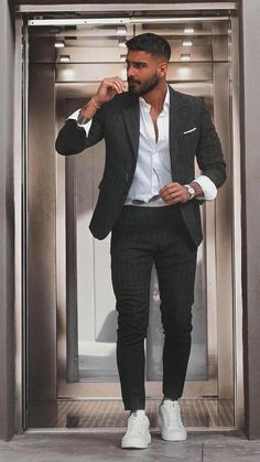 Casual Chique Stijl, Suits And Sneakers, Dress Suits For Men