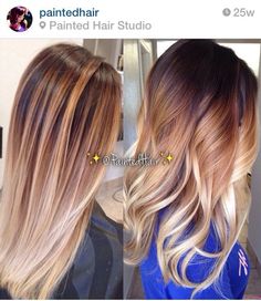 Blond Red Brown Highlights, Caramel Balayage Blonde, Hair Blonde Balayage, Hair Fancy, Ombre Hair Color Ideas, Aveda Hair, Color Balayage, Chop Chop, M Instagram