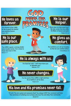 a poster with the words god keeps his promises