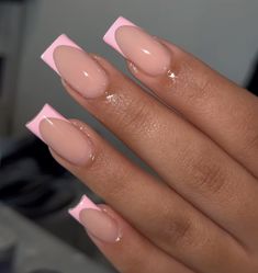 Pink French Nails, Fancy Nails Designs, Cute Acrylic Nail Designs, Long Acrylic Nails Coffin, December 30, Acrylic Nails Coffin Short, Prom Nails