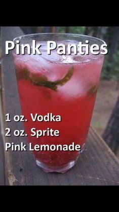 a drink with pink lemonade and vodka in it