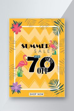 the summer sale is on and it's up to 70 % off with this poster