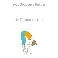 a person doing a yoga pose in front of a white background