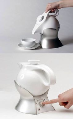 Modern Tea Pot, High Tech Gadgets, Cooking Gadgets, Porcelain Teapot, Gadgets And Gizmos, Interior Modern, Cool Kitchen Gadgets, Home Gadgets