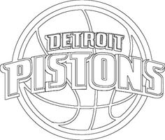 the detroit pistons logo is shown in this coloring page