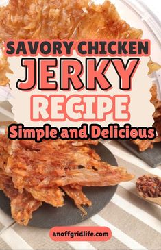 Easy Homemade Chicken Jerky - Savory and Nutritious. Chicken Jerky Recipes Air Fryer, Chicken Jerky Recipes Dehydrator, Chicken Jerky Recipes, Trail Meals, Jerky Recipes Dehydrator, Light Dinners