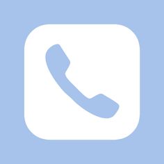 the phone icon is shown on a blue background