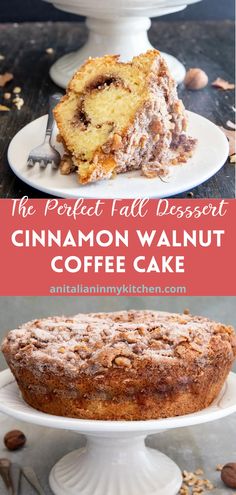 the perfect fall dessert cinnamon walnut coffee cake