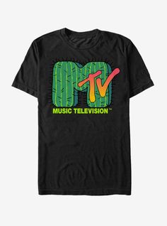 MTV Cactus Logo T-Shirt Cactus Logo, Sunset Graphic, Cactus Shirt, Nasa Logo, Moon Logo, Watch The Sunset, Text Logo