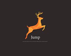 a deer jumping with the word jump on it