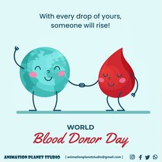 World Blood Donor Day Poster, International Days, Social Media Work