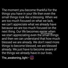 The moment you become THANKFUL for the things you have in your in your LIFE then even the small things look like a BLESSING 😍

#deepikaseksaria #gratitude #thankyou #life Small Things, A Blessing, Gratitude, Thank You, In This Moment