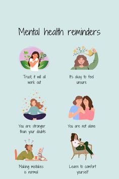 More mental health reminders: 1️⃣ You are enough, 2️⃣ It’s okay to ask for help, 3️⃣ Small steps are still progress, 4️⃣ Your feelings are valid. 🌸 Keep these close as you navigate your journey. #MentalHealthReminders #SelfCare #YouAreEnough #MentalWellness Taking Care Of My Mental Health, Daily Reminders For Mental Health, Jesus And Mental Health, Mental Health Counselor Career, Mental Health Affirmation Ideas, Reminders For Mental Health, Wellness Reminders, Psychology Hacks, Health Reminders