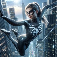 spider - man far from home in the amazing spider - man movie, with her arms outstretched