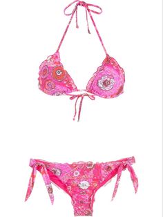 2000s Bikinis, Y2k Bikinis, Y2k Swimwear, Swimsuit Inspo, Floral Rosa, Swimsuits Outfits, Cute Bathing Suits, Be Mindful, Pink Floral Print