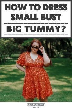 Flat Chested Plus Size Outfits, Small Bust Big Tummy Outfits, Outfit Big Belly, Plus Size Small Bust Outfits, Dress For Big Belly Women, Bloated Belly Outfits, Big Tummy Outfits For Women, Big Belly Outfits, Dress Small Bust