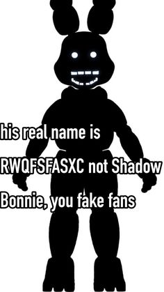 a cartoon character with the words, this real name is rwforsax not shadow