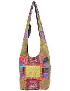 Peace & Ribs Cotton Hobo Bag Everyday Bags For Women, Beach School, Hippie Purse, Boho Hippie Style, Boho Purse, Cotton Handbag, Hobo Crossbody Bag, Hippy Gifts, Hippie Bags