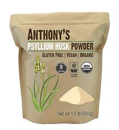 anthony's psylium husk powder, gluten free vegan organic