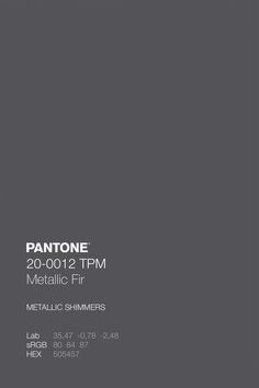 an advertisement for pantone's metallic fi