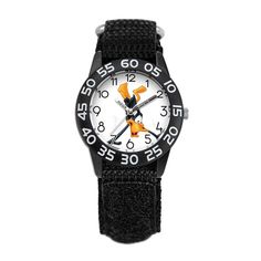 This Looney Tunes Time Teacher watch, with labeled "Hour" and "Minute" hands, is the perfect tool for teaching youngsters to read a watch. Click on this JEWELRY & WATCHES GUIDE to learn about fit, styles, materials and more! This Looney Tunes Time Teacher watch, with labeled "Hour" and "Minute" hands, is the perfect tool for teaching youngsters to read a watch. Click on this JEWELRY & WATCHES GUIDE to learn about fit, styles, materials and more! DISPLAY Face cover material: mineral crystalCASE M Looney Tunes Daffy Duck, Boys Watches, Daffy Duck, Face Cover, Minerals Crystals, Looney Tunes, To Read, Jewelry Watches, Band