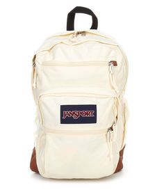 Jansport Canvas Backpack, Big Jansport Backpacks, Jansport Coconut Backpack, Jansport Cream Backpack, Preppy Backpacks For School Jansport, Preppy Jansport Backpacks, Coconut Jansport Backpack, Cheap Backpacks For School, That Girl Backpack